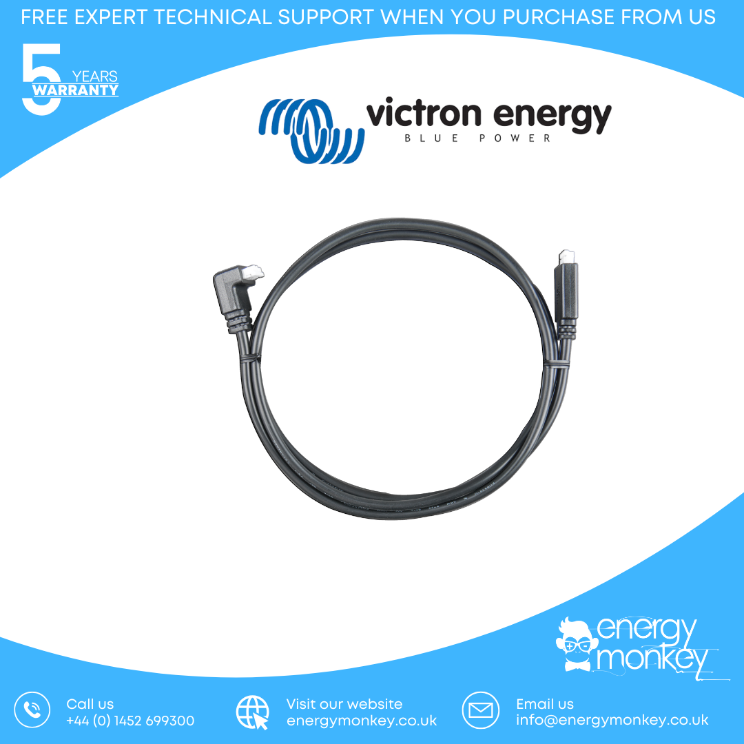 Victron VE.Direct Cable 0.3m (one side Right Angle conn)