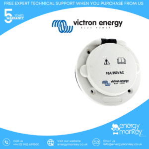 Victron Power Inlet Polyamid with cover 16A/250Vac (2p/3w)