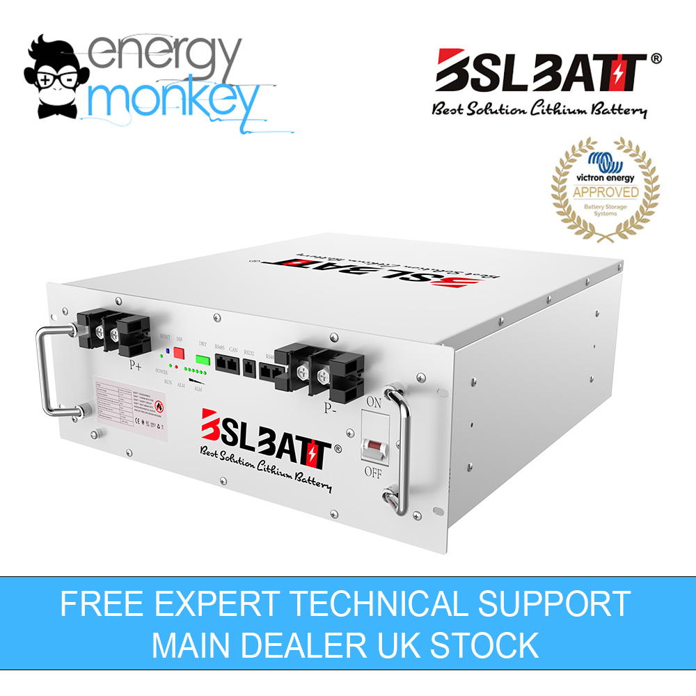 BSL Battery 51.2V 100Ah 5.12kWh Energy Storage Battery right view