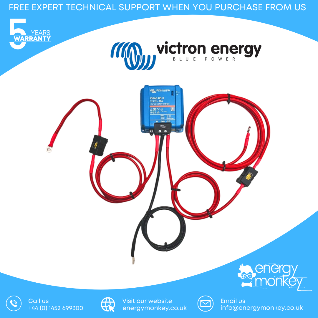 Victron Orion XS 12/12-50 DC-DC Battery Charger Pre-Crimped Kit