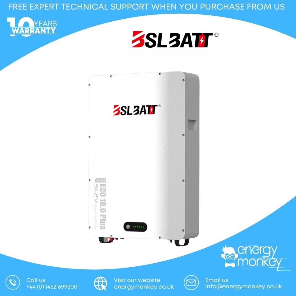 10kWh 51.2V IP65 Home Wall Mounted Solar Battery