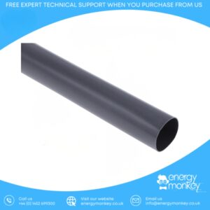 Black non-adhesive heatshrink tubing for 50mm² - 95mm² heavy duty battery cables in off-grid ESS systems.