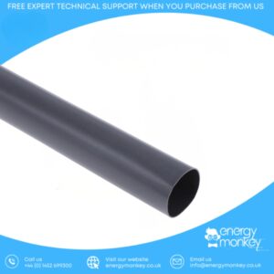 Black non-adhesive thin wall heatshrink for NMEA 2000 data cables and small sensor wiring 6mm².